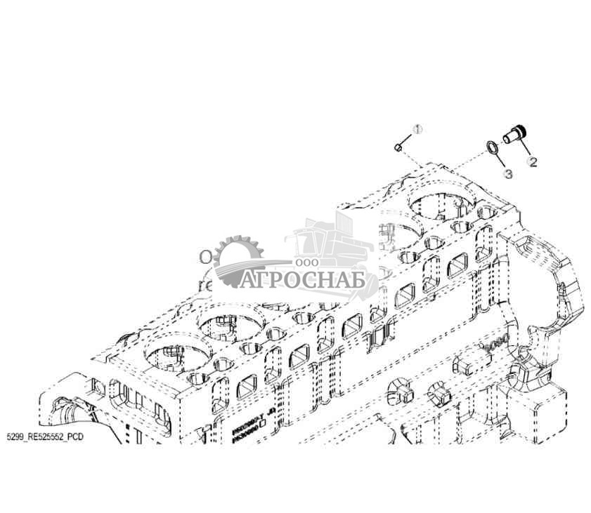 5299 Фитинги блока цилиндров 